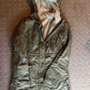 Army green hollister coat